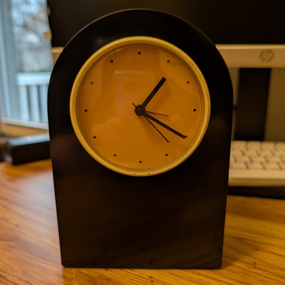 SIGNED Vintage 1984 Hammond Postmodern Mantle Clock